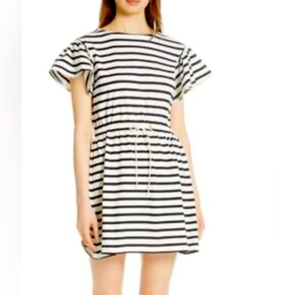 Kate Spade Black and White Striped Dress - S black white striped , all cotton